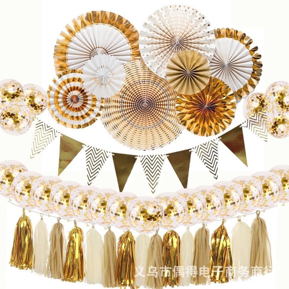 Kit de balões de festa, decoração de aniversário de casamento, 52 unidades