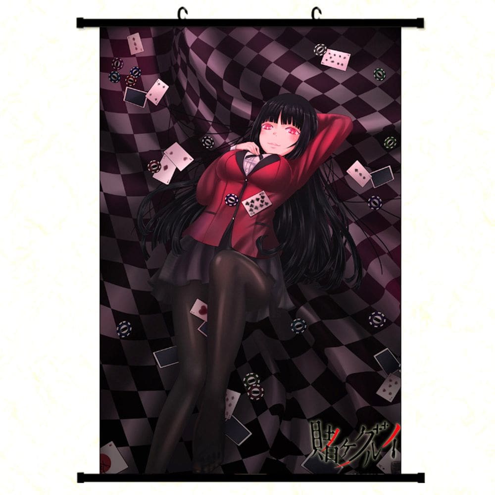 Arte de parede em tela, pintura de parede, anime Jabami Yumeko de Kakegurui