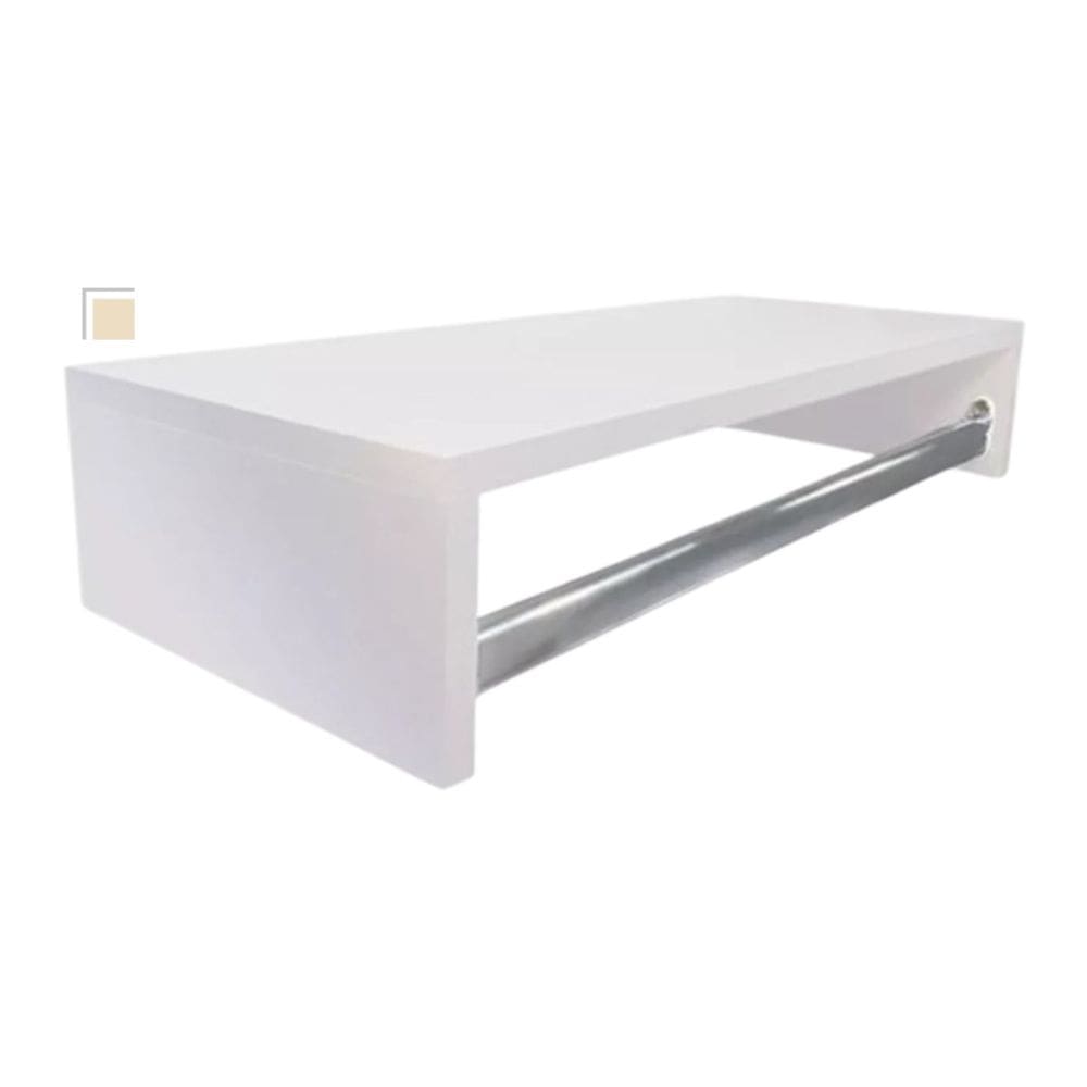 Cabideiro de parede arara para lojas e quarto MDF branco