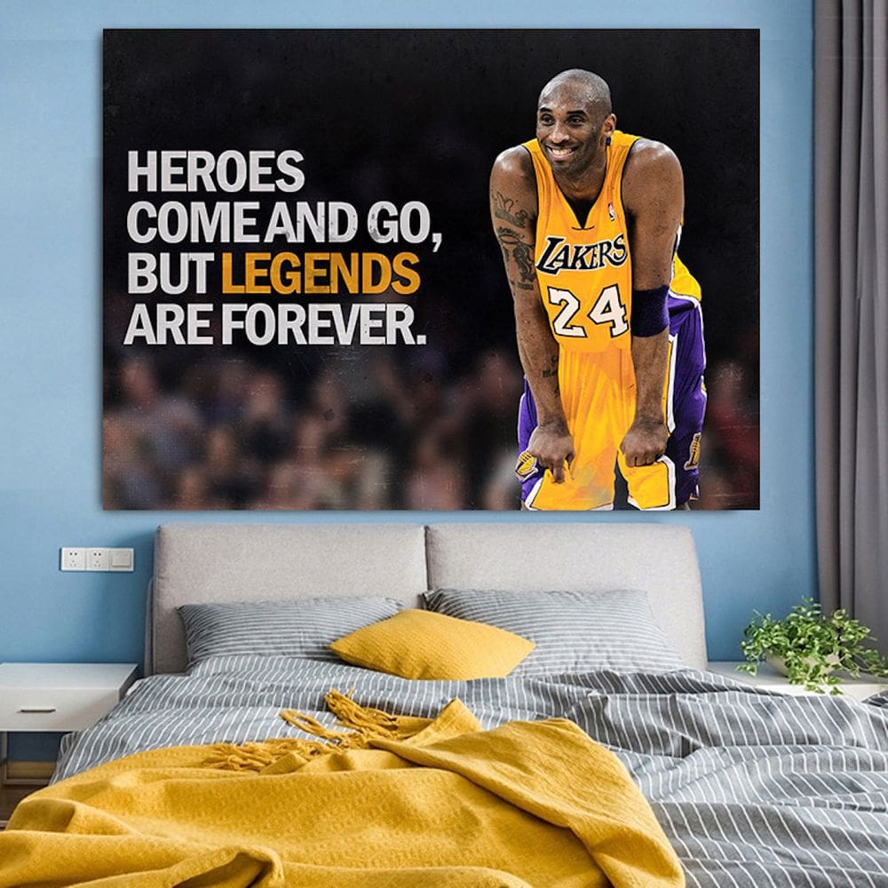 Tapeçaria Kobe Bryant Anime Mangá Design 75x100cm Poliéster