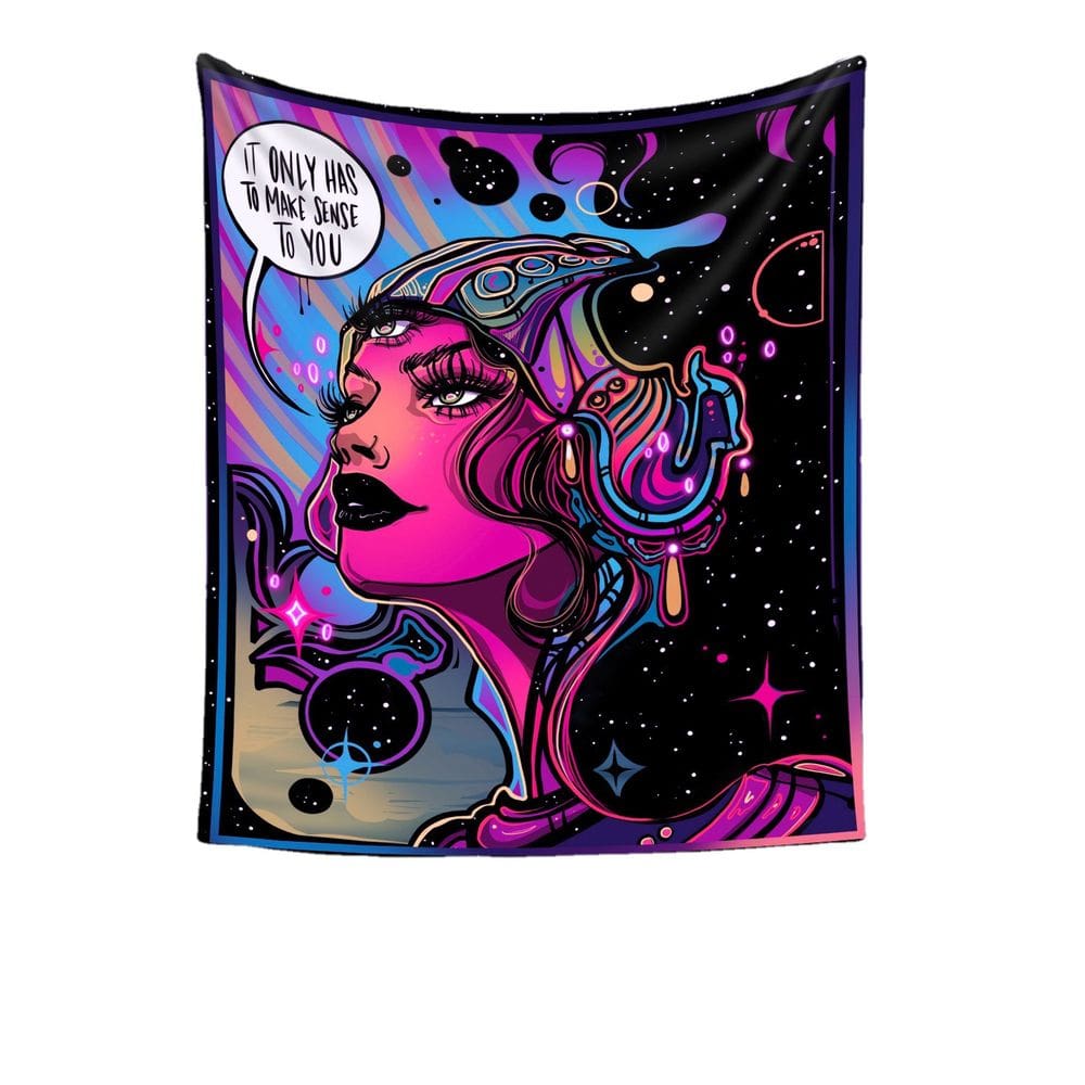 Tapeçaria fluorescente Sexy Girl Wall 150x150cm em microtecido