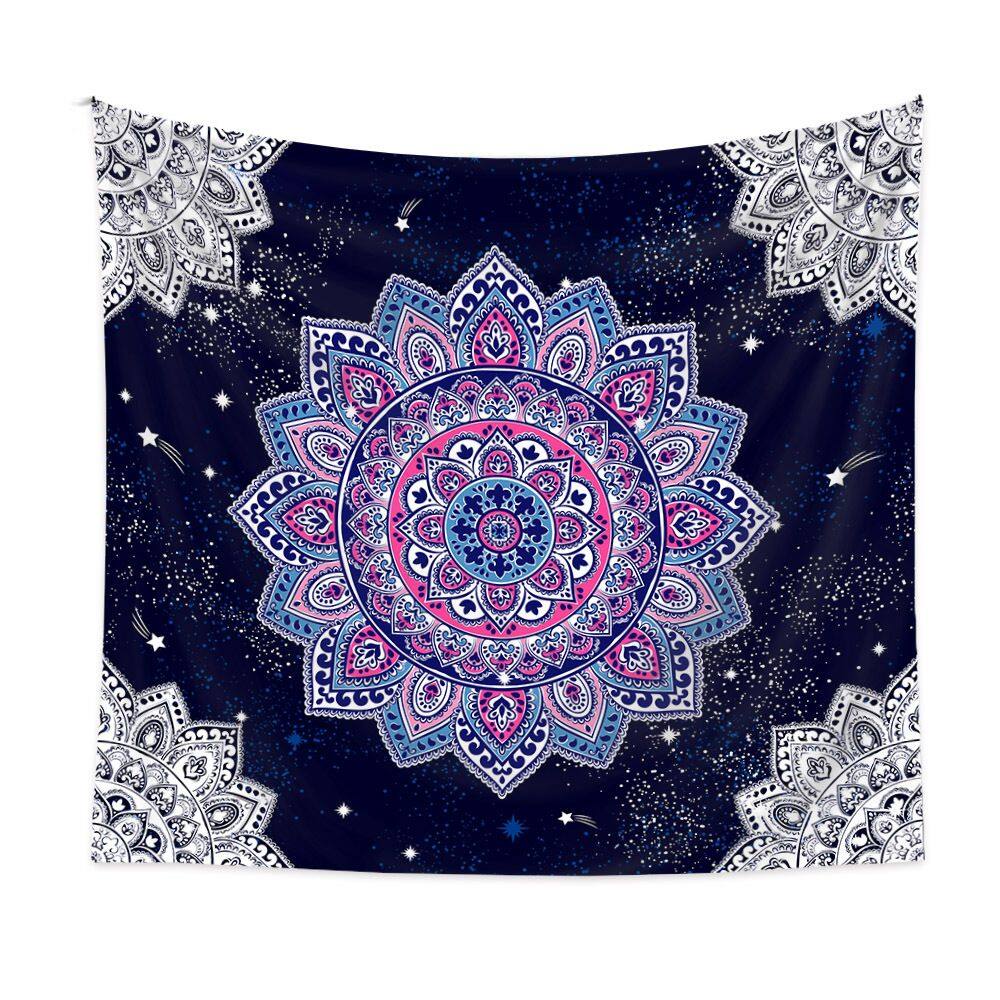 Tapeçaria Mandala Wall 150x130cm de fibra de microtecido