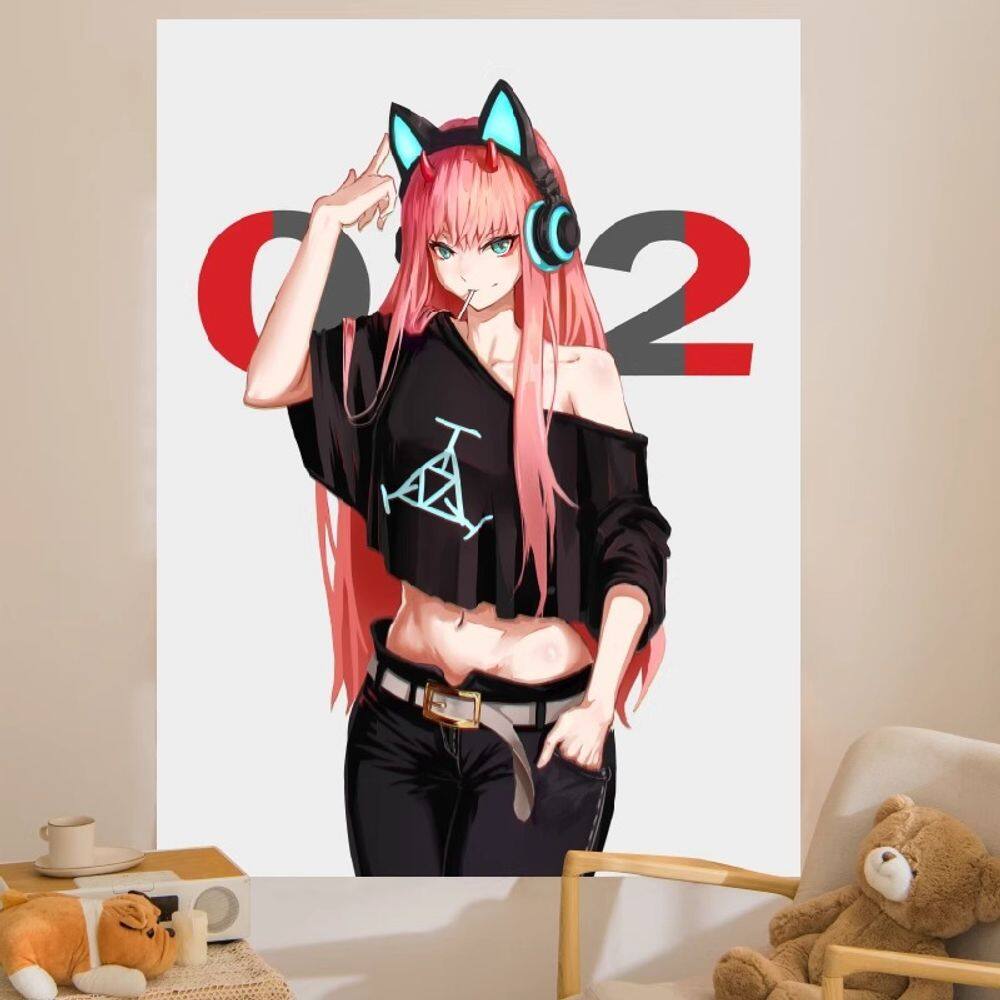 Tapeçaria de parede Darlings in Franxxs Zeros Two 150x130cm