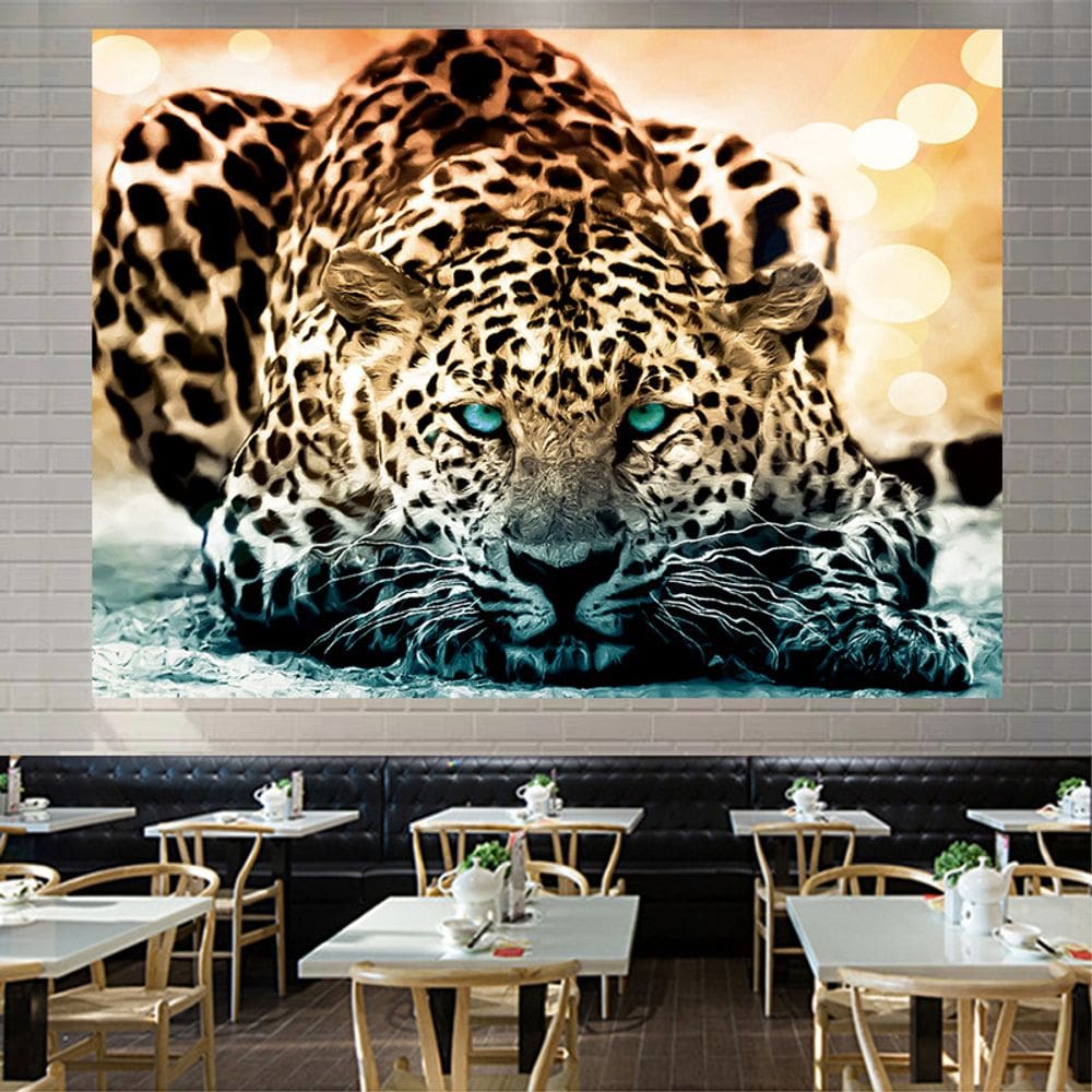 Tapeçaria Animal Leopard Microfabric Fiber 150x130cm
