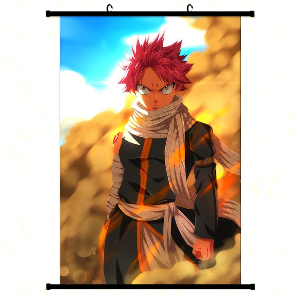 Arte de parede em tela Fairy Tail Etherious Natsu Dragneel 40x60cm