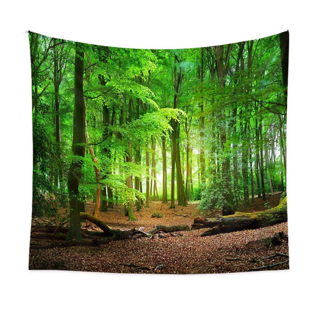 Tapeçaria Forest Wall Room Aesthetic 150x130cm, microtecido