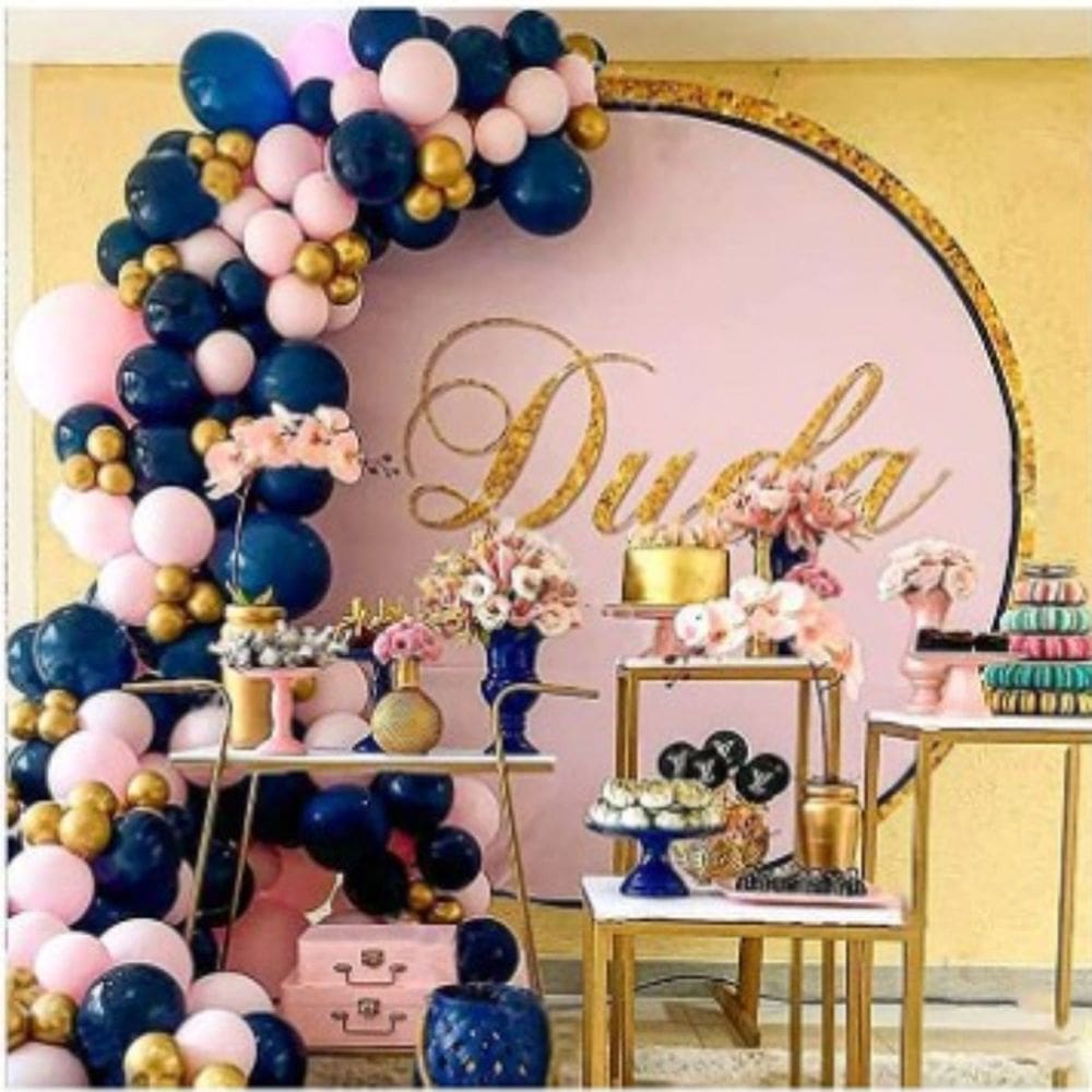 Kit Balloon Arch Garland, 121 unidades de látex azul rosa de aniversário
