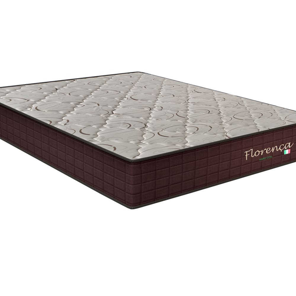 Colchão Full Twin Molas Bonnel hard Coil Florença 30x108x188cm Orthoflex Marrom/Bege