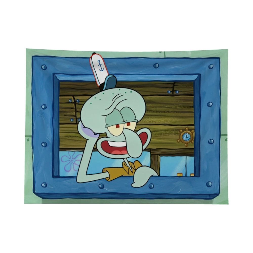 Tapeçaria para decoração de parede Anime Squiddwards 110x150cm