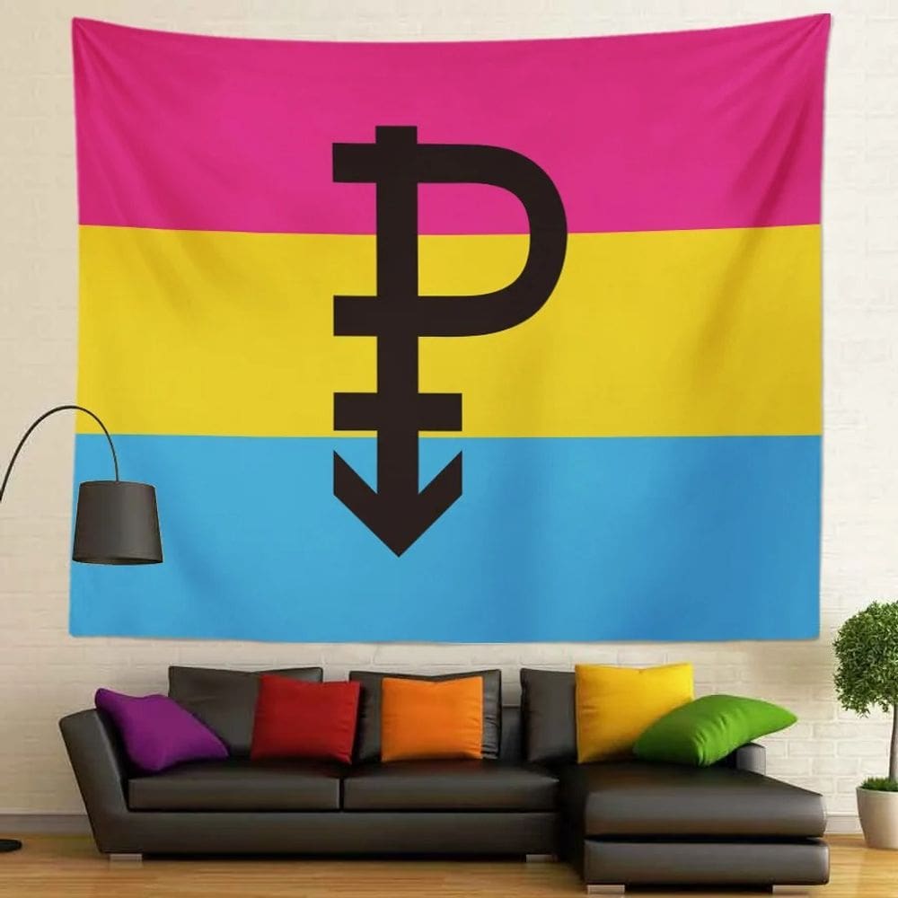 Tapeçaria de parede Gay Rainbow Bandeiras 280x150cm de fibra de poliéster
