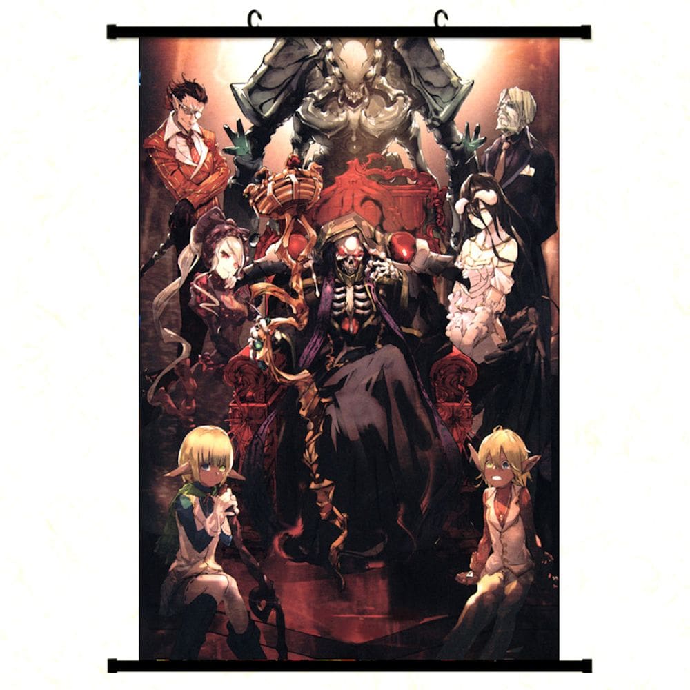 Pôster de arte de parede em tela Overlords Albedos Anime 40x60cm
