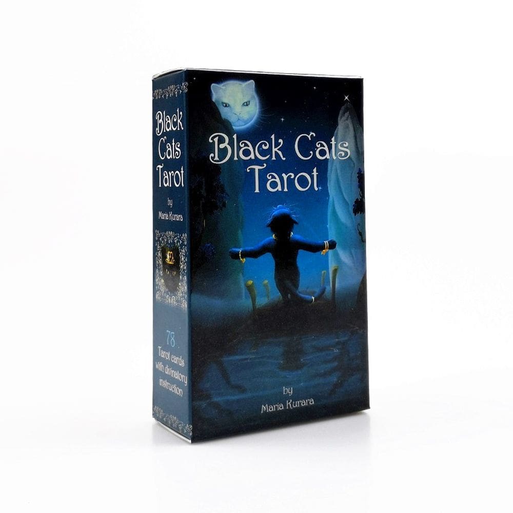 Jogo de cartas Tarot Deck Black Cats Family com design engraçado
