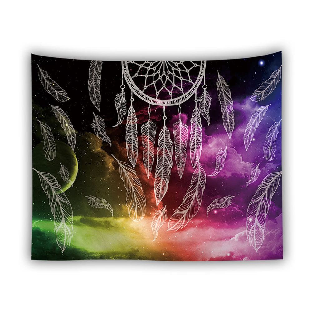 Tapeçaria Starry Sky Dreamcatcher Wall 150x150cm em microtecido