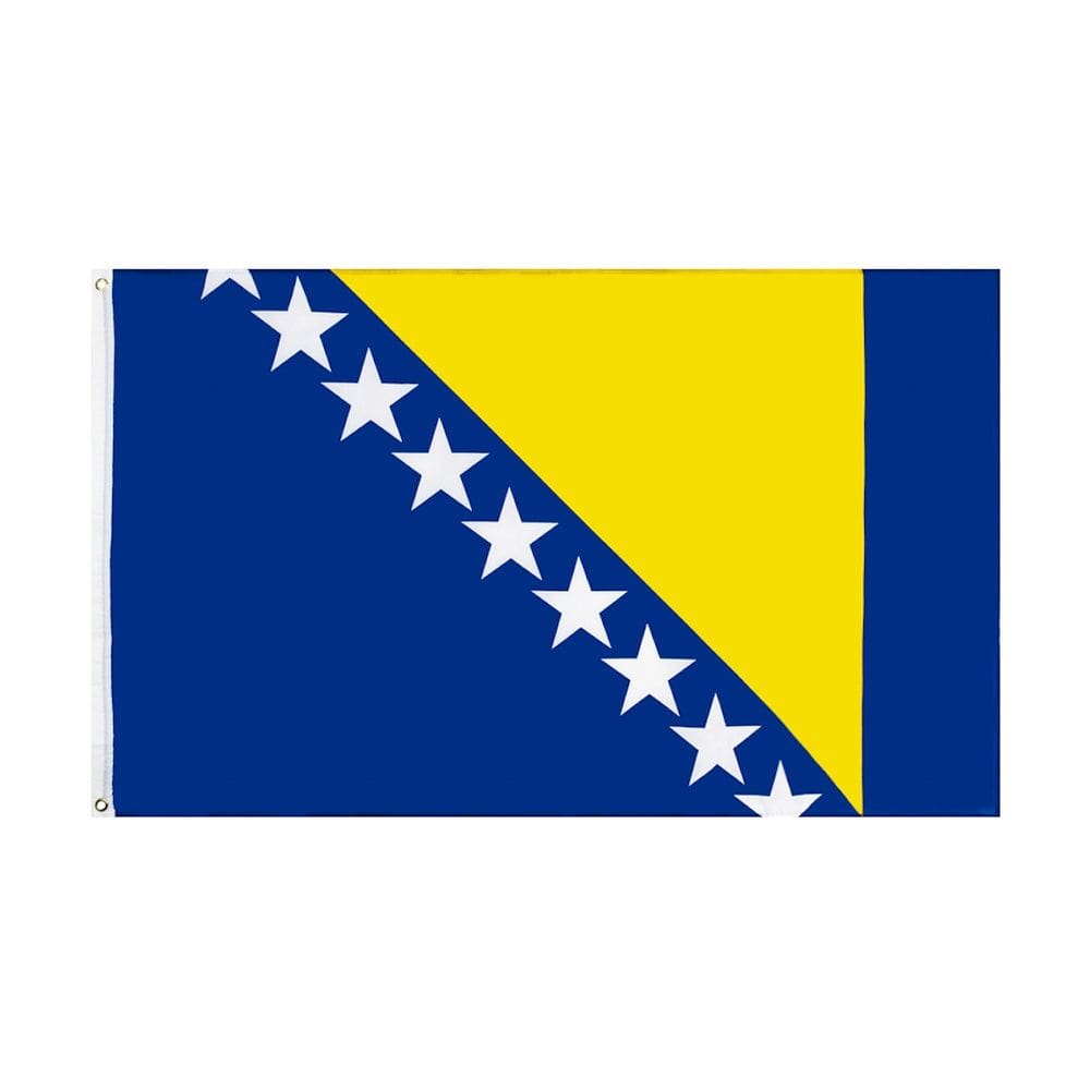 Tapeçaria Arte da Bandeira da Bósnia e Herzegovina 150x90cm Poliéster
