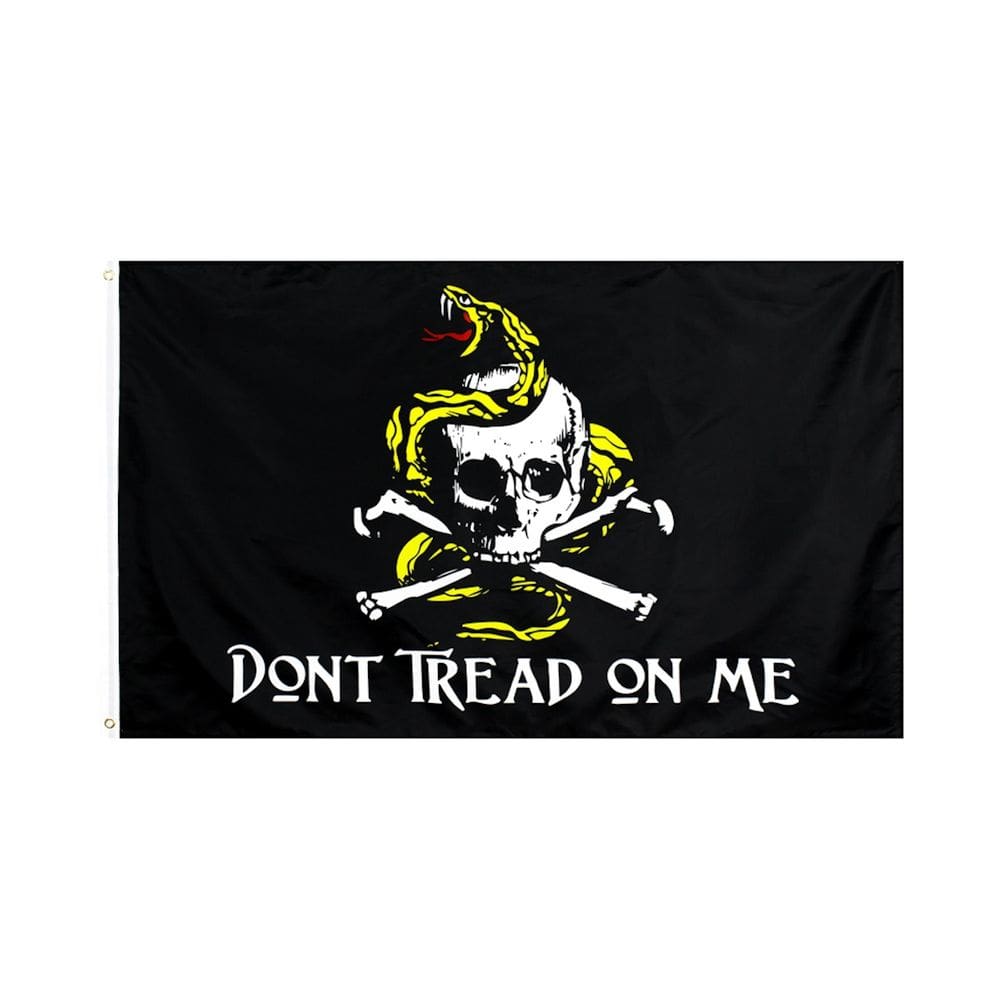 Tapeçaria Donts Treads On Me Skull Gadsden Flag Art 150x90cm