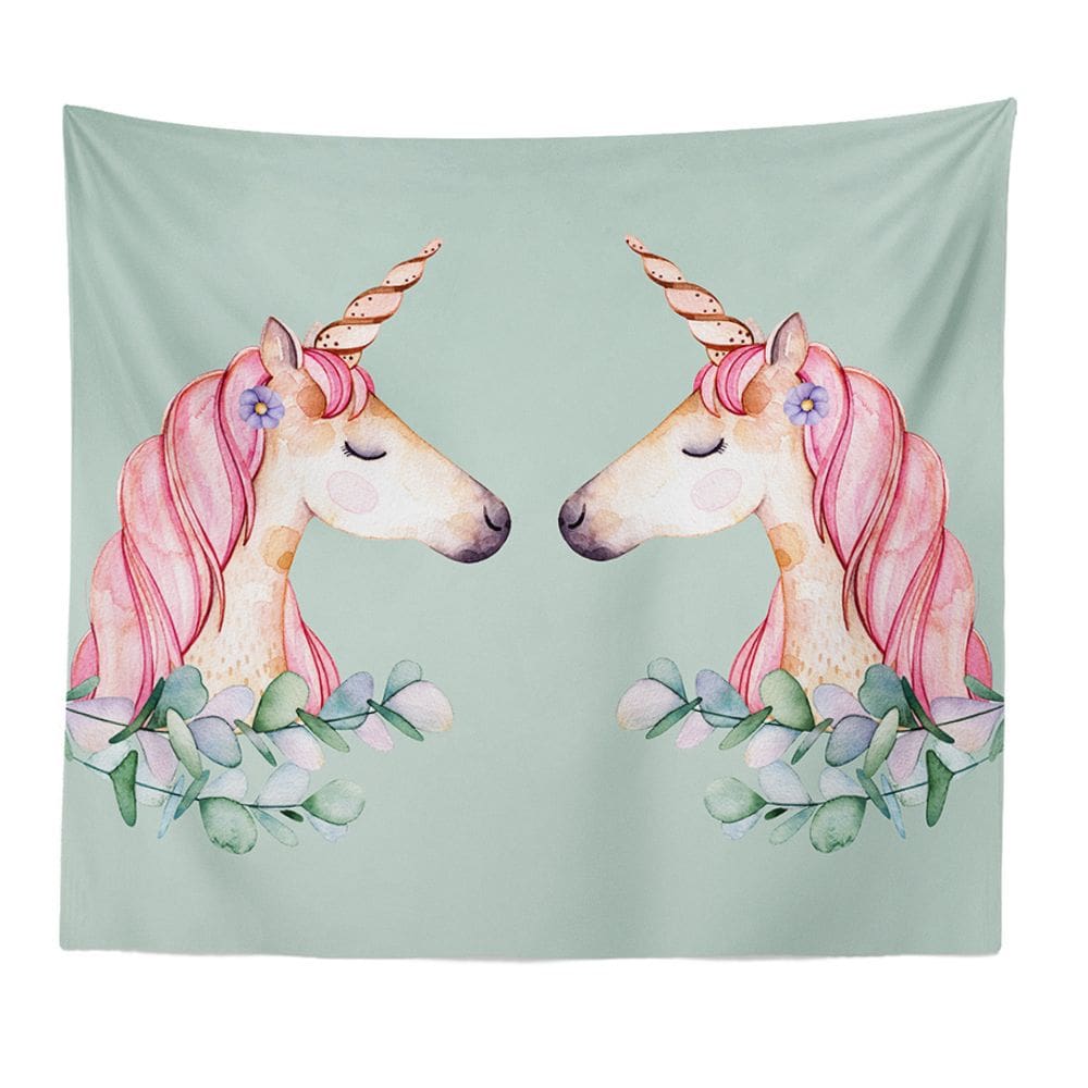 Tapeçaria Unicorn Wall 150x130cm de fibra de microtecido