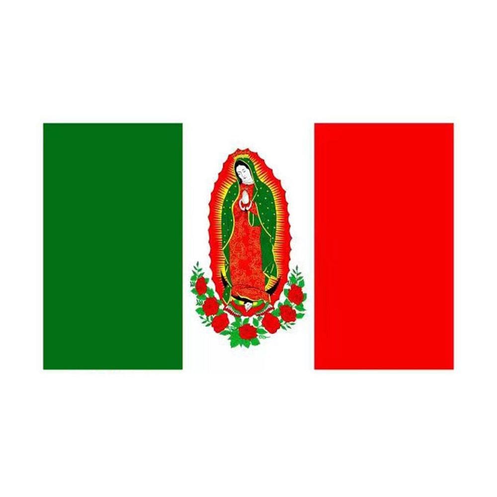 Tapeçaria Arte da Bandeira de Nossa Senhora do México 90x150cm Terylene
