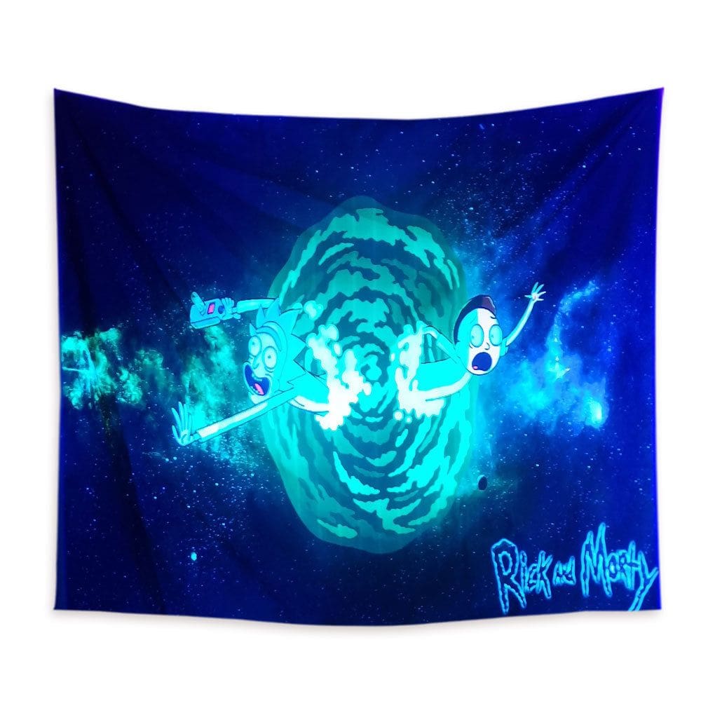 Tapeçaria fluorescente Rickks Mortyys Wall 200x150cm Microfabric