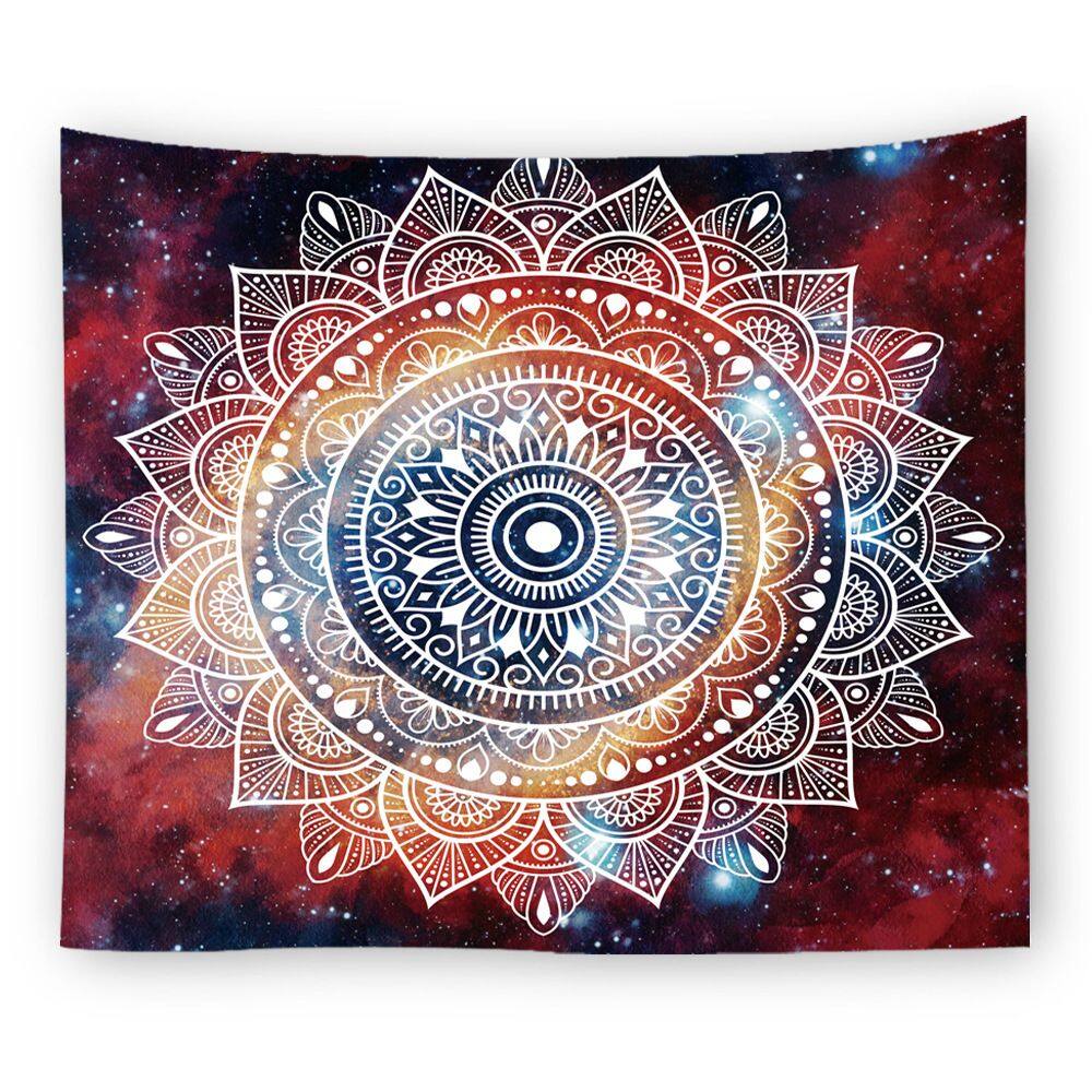 Tapeçaria Mandala Wall 150x130cm de fibra de microtecido
