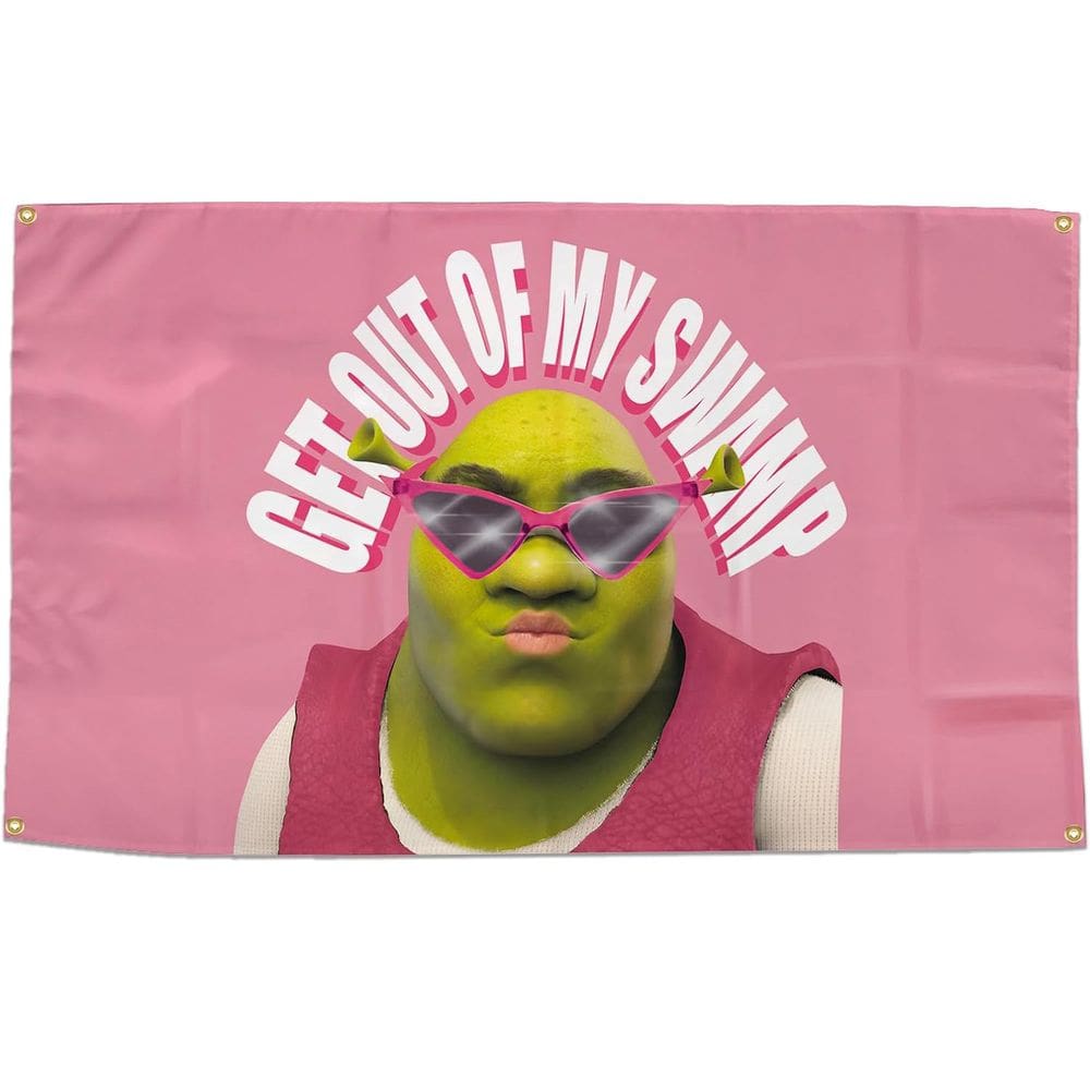 Tapeçaria para pendurar na parede Get Out Of My Swamp, 150x90cm, microtecido