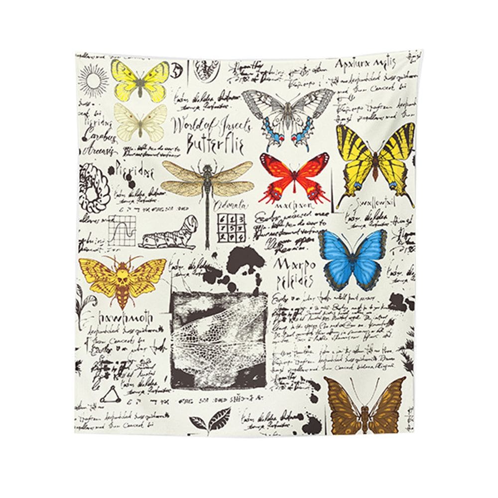 Tapeçaria Alphabet Butterfly Wall 150x100cm Microfabric