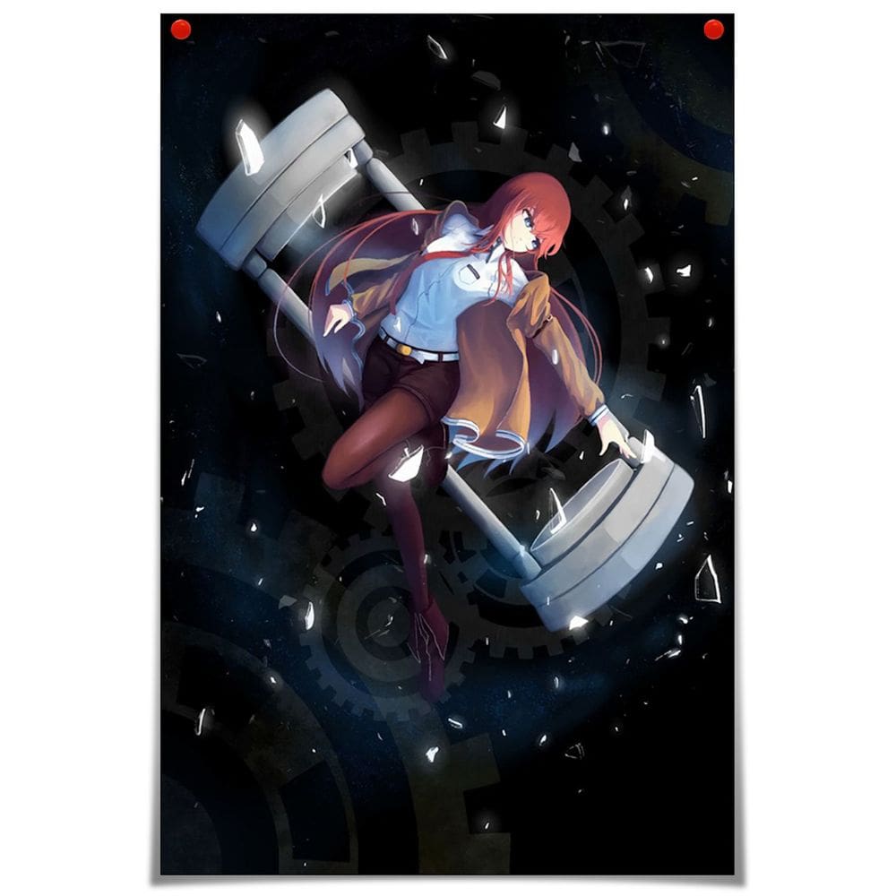 Pintura de parede em tela Steins Gates Makises Kurisus Anime