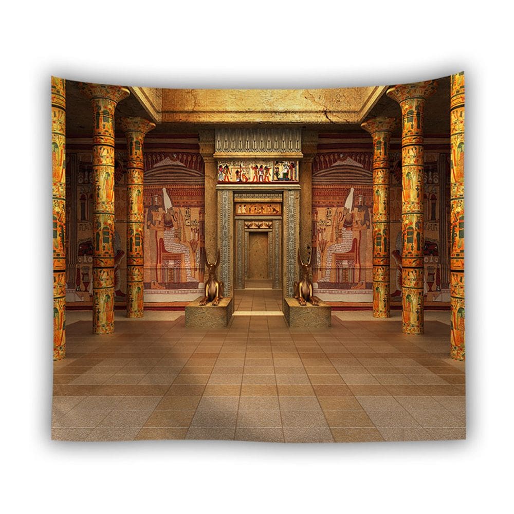 Tapeçaria de parede Church Egyptian Aesthetic 150x150cm Microfabric