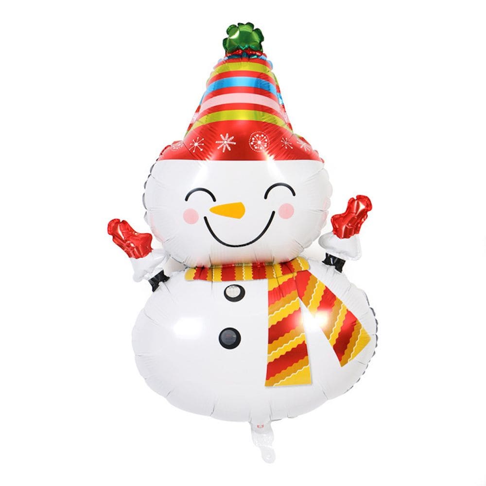 Homem de neve de desenho animado Mylar Balloon para decoração de festas de festivais