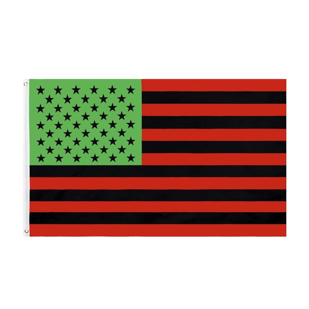 Tapeçaria Afro American Flag Art Anime 150x90cm Poliéster