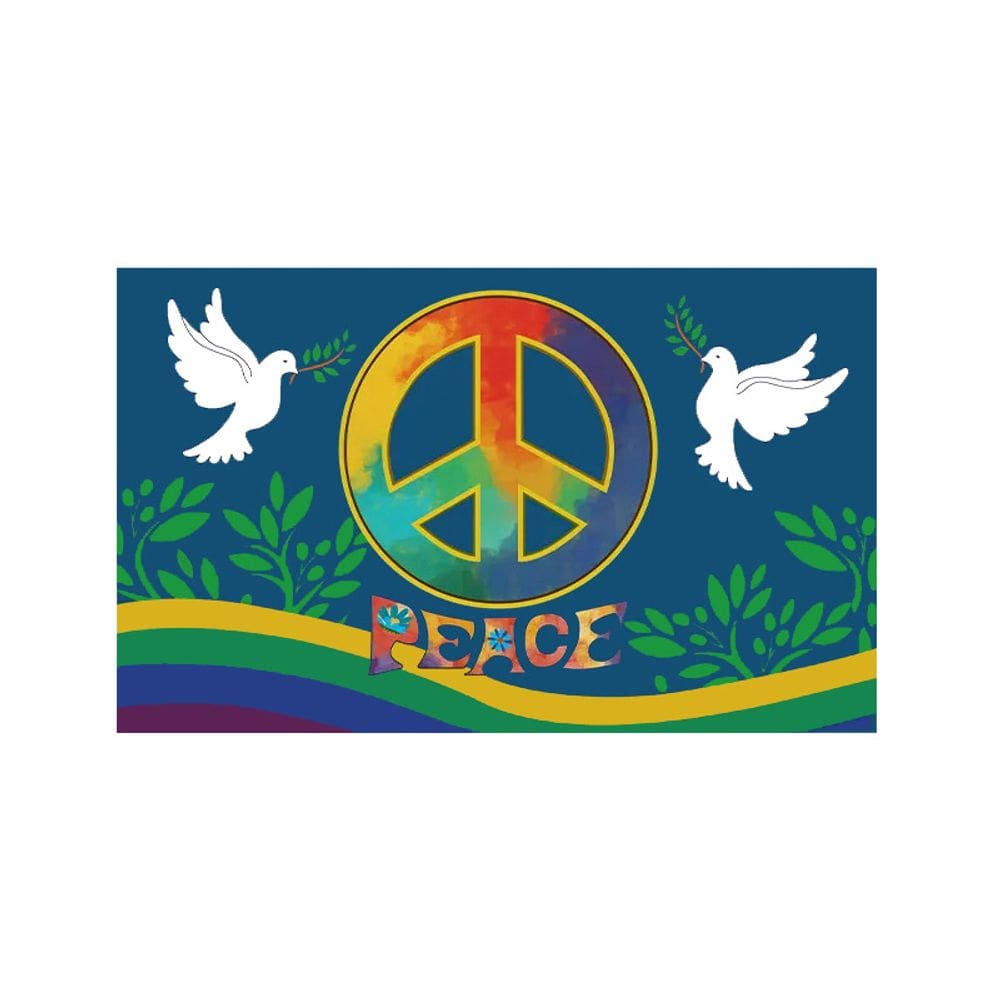 Tapeçaria Peace Wall, pintura estética, 150x90cm, microtecido