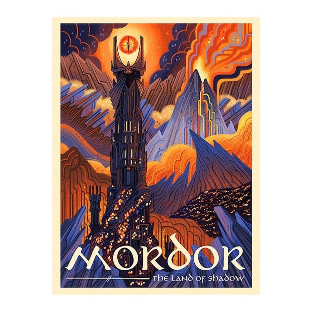 Pintura artística de parede em tela Lords of Rings Anime 30x45cm