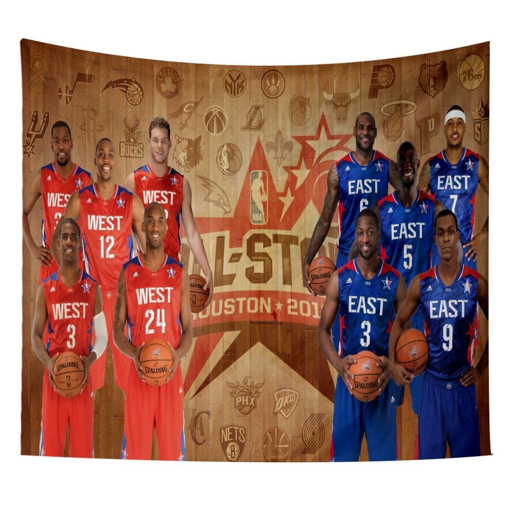 Tapeçaria Stadium Kobes Bryants Wall 150x130cm, microtecido