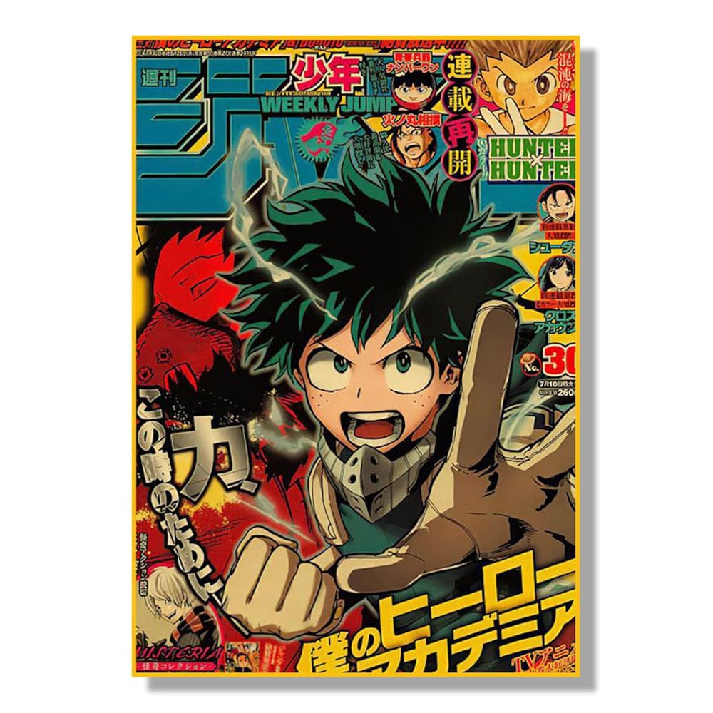 Impressão artística em pôster My Hero Academia Midoriya Izuku 50x70cm