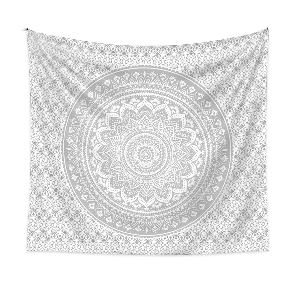 Tapeçaria, mandala, padrão geométrico, microtecido 150x130cm