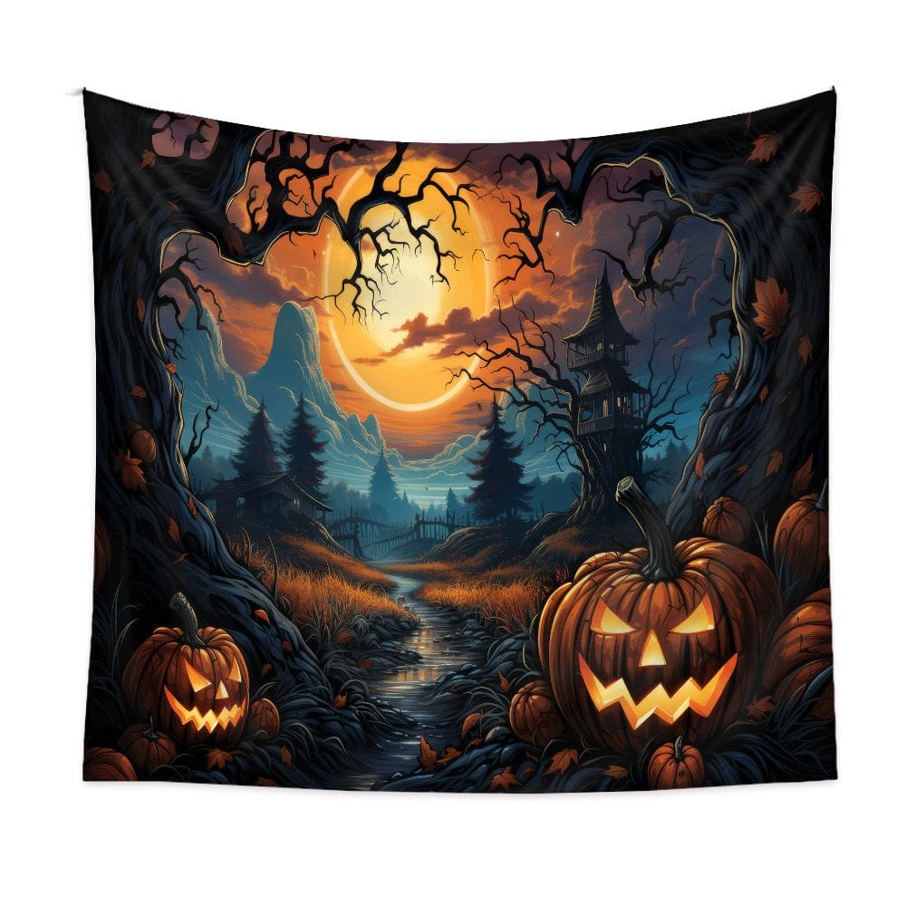 Tapeçaria, microtecido de parede de Halloween, 150x130cm, decoração de quarto