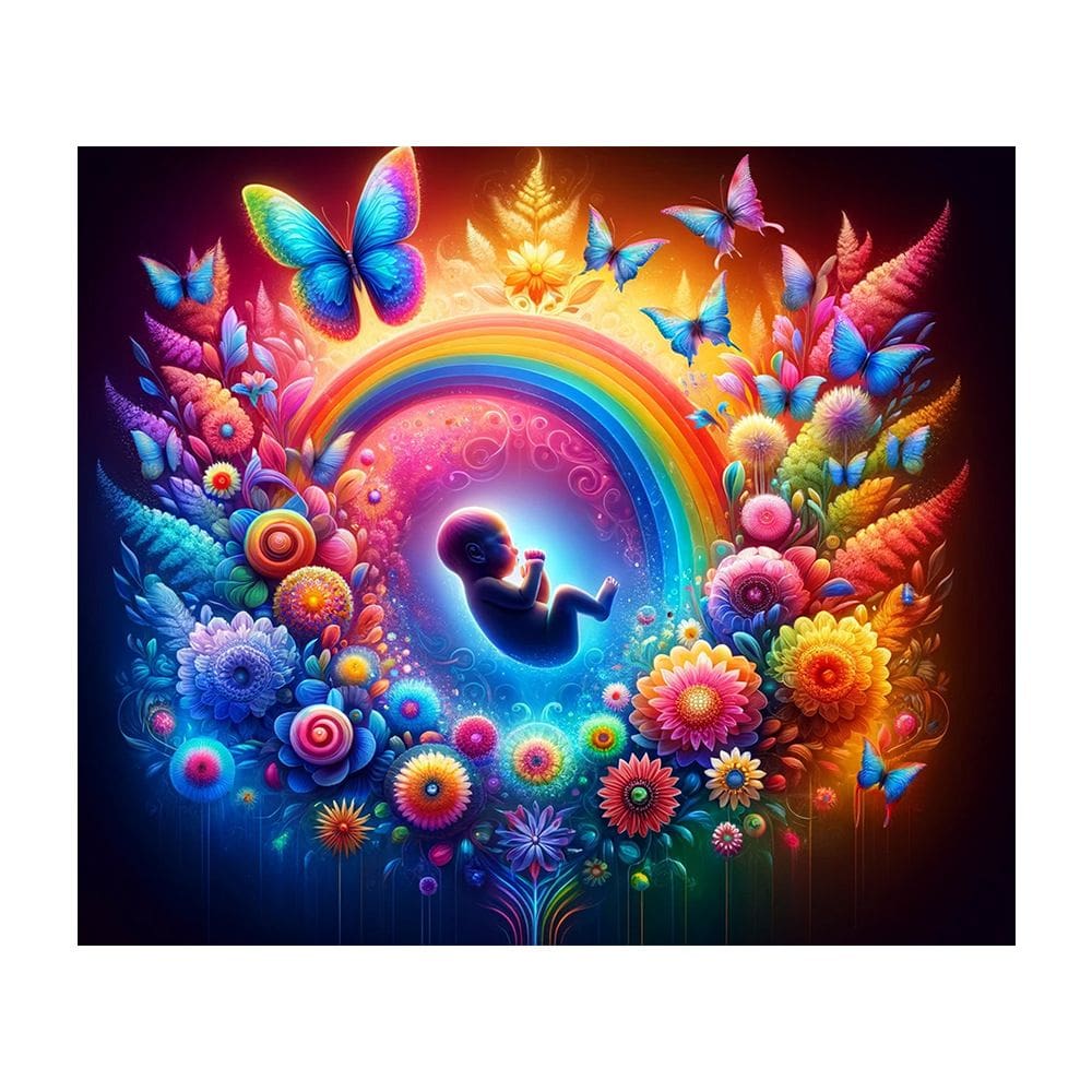 Parede psicodélica fluorescente Tapestry Life 150x130cm