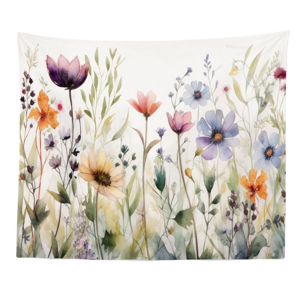 Microtecido de parede Tapeçaria Butterfly Flowers 150x130cm