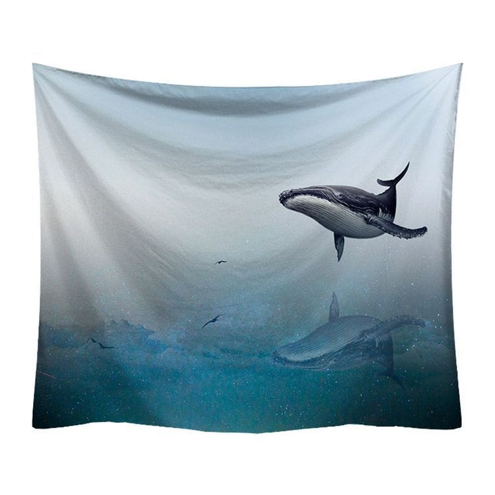 Tapeçaria Whale Wall Room Aesthetic 150x130cm, microtecido