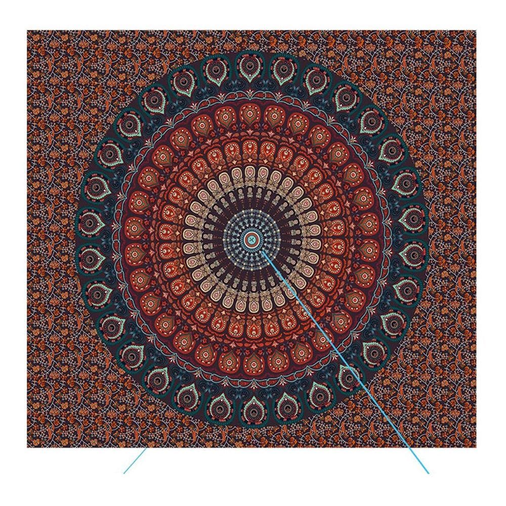 Tapeçaria Mandala Wall 150x130cm de fibra de microtecido
