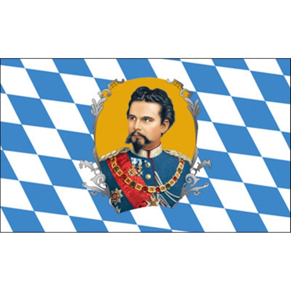 Tapeçaria Bayerns Kings Ludwigs II, arte da bandeira 150x90cm