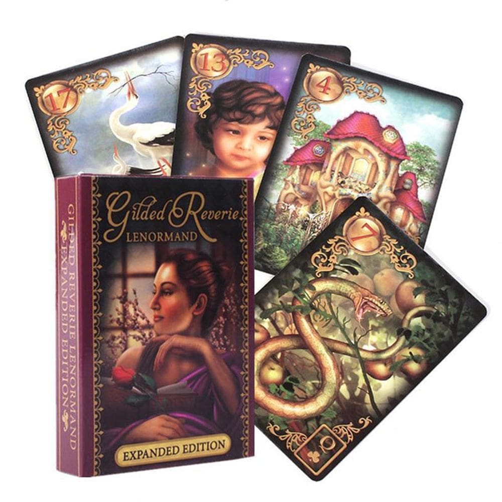 Jogo de cartas Gilded Reverie Lenormand Cards para festa em família
