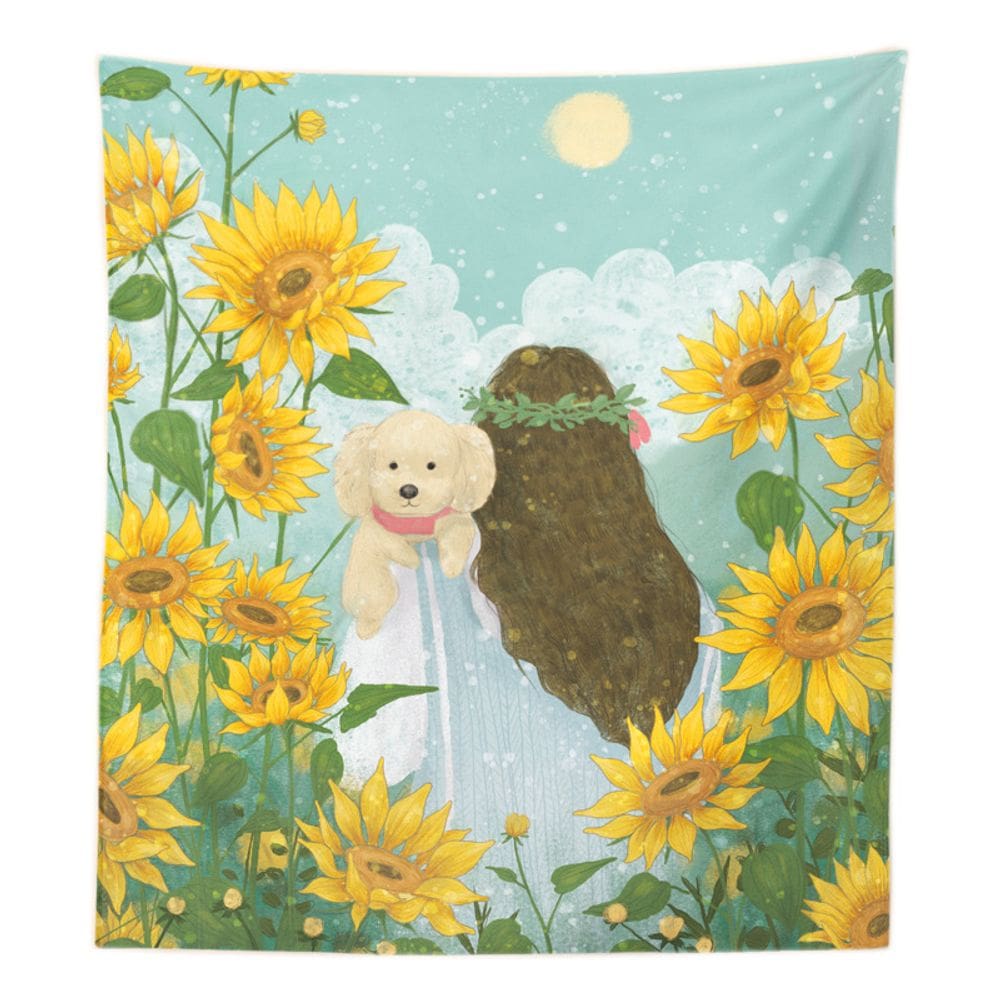 Tapeçaria Girassol Flower Girl Microfabric 150x100cm