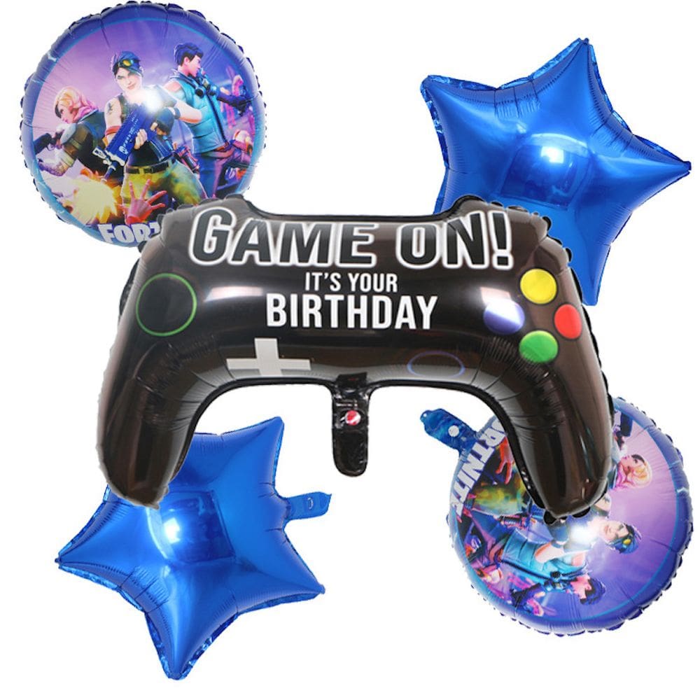 Kit de balões de aniversário Game On It is Your Birthday x5