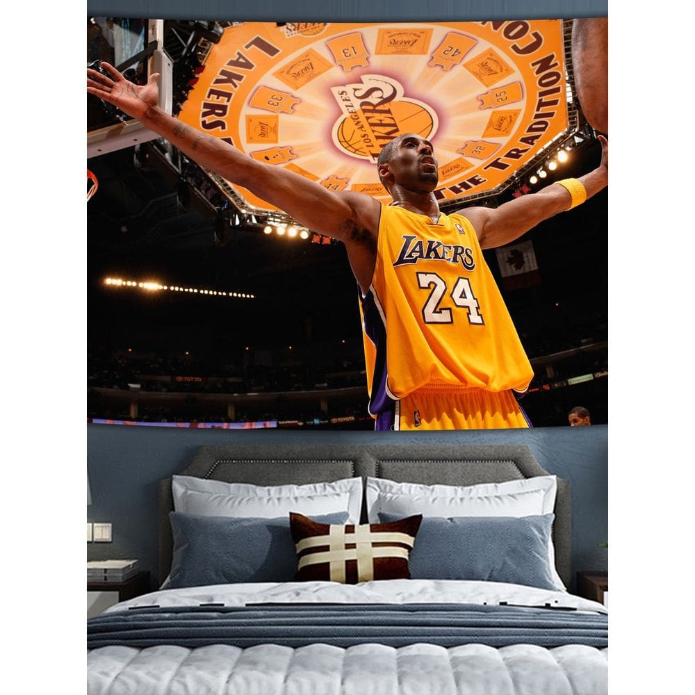 Arte de decoração de tapeçaria para pendurar na parede Han Kobe Bryant Anime