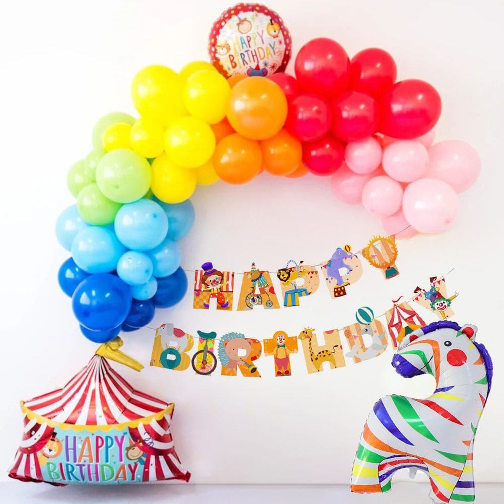 Kit Balloon Arch Garland, festa de feliz aniversário, látex, 80 unidades