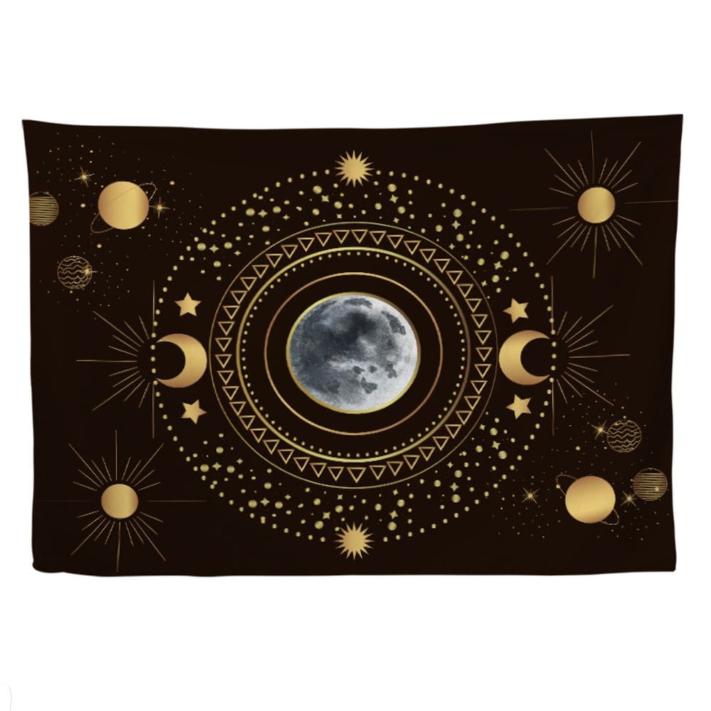 Tapeçaria de parede Dark Sun Universe 150x130cm em microtecido