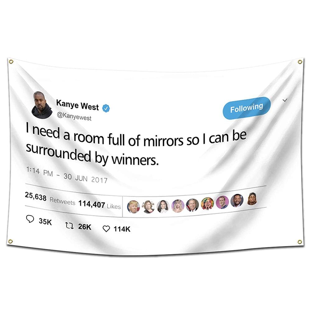 Tapeçaria K-anyess Wests Wall Aesthetic 150x90cm, microtecido