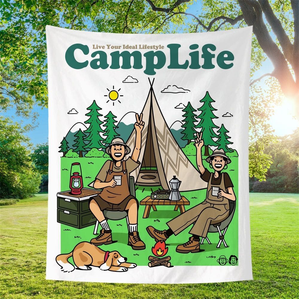 Tapeçaria de parede Camp Life Microfabric 150x130cm