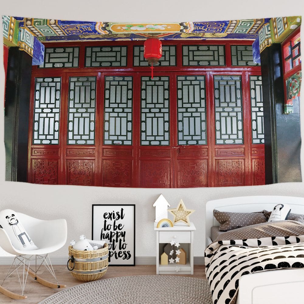 Tapeçaria, parede de fotografia arquitetônica, 130x100cm, microtecido