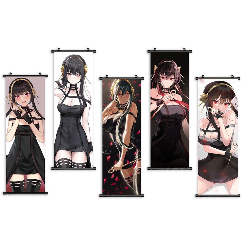 Arte de parede em tela 5 painéis Dates A Lives Tokisakis Kurumis Anime